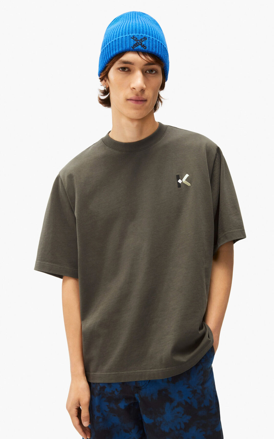 Kenzo K Logo Tシャツ メンズ グレー グレー - HEDGBN134